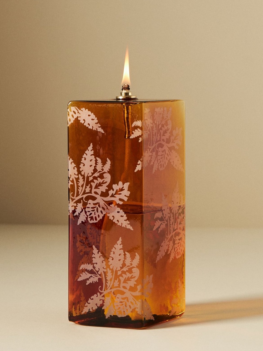 NWT Anthropologie Prism Oil Lamp,  Mocha